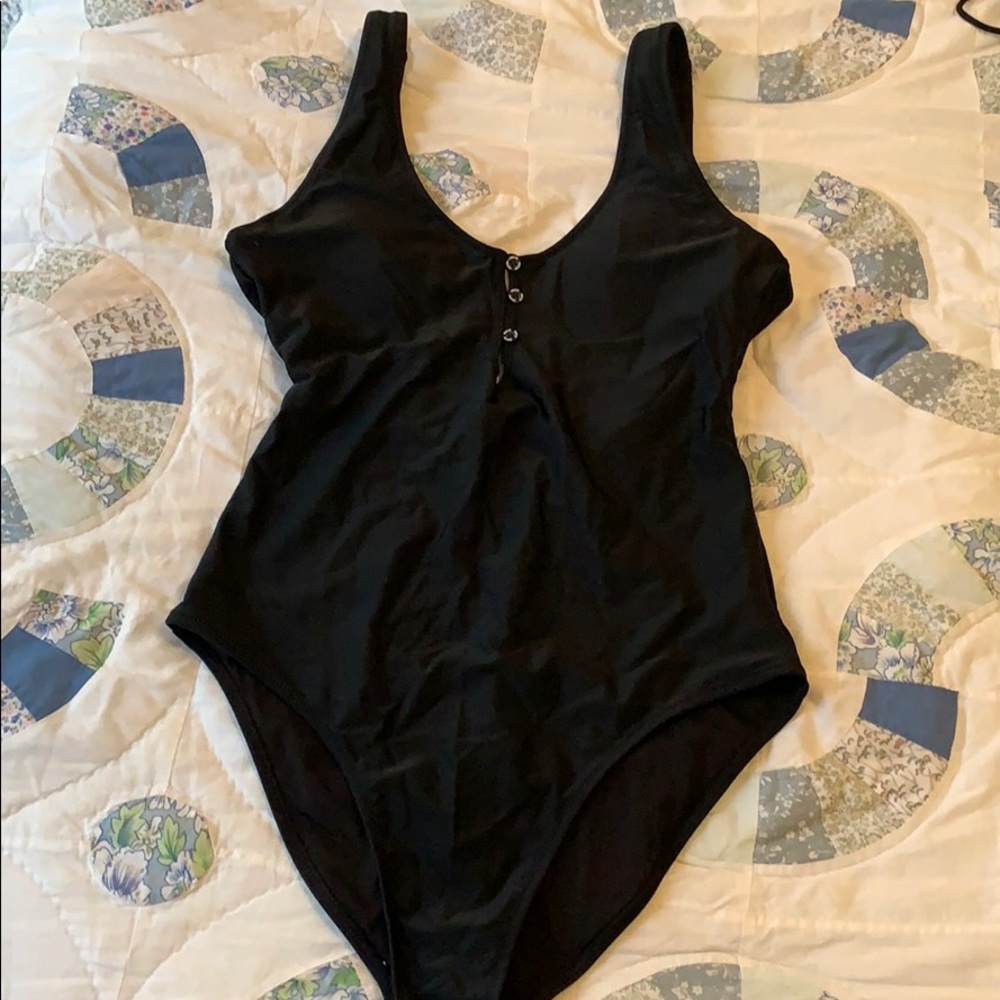 Black aerie one piece swim suit